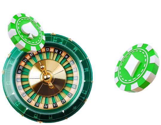 WorldEntertainment decorative casino graphic with slots.